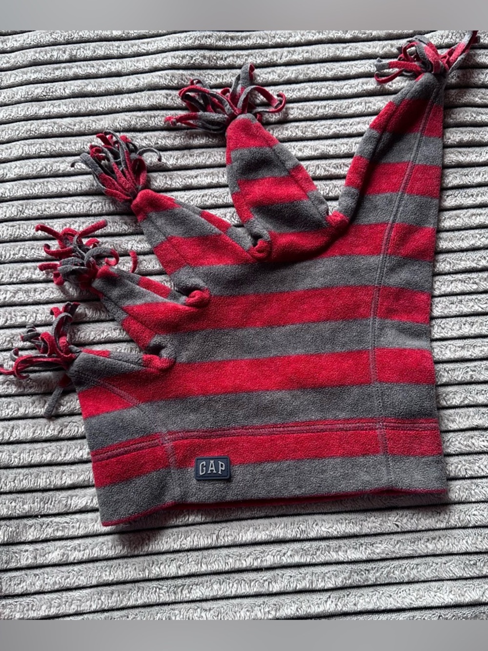 Vintage 90s Gap Fleece Jester Mohawk Winter Snowboarding Beanie ski Hat  Sz L/XL